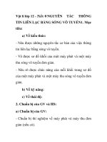 Vật lí lớp 12 - Tiết: 0 NGUYÊN TẮC THÔNG TIN LIÊN LẠC BẰNG SÓNG VÔ TUYẾN doc