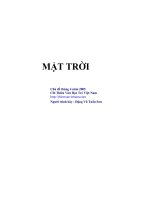 Chủ đề thiên văn học trẻ Việt Nam : MẶT TRỜI pptx