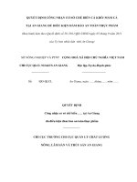 MẪU QUYẾT ĐỊNH CÔNG NHẬN CƠ SỞ CHẾ BIẾN CÁ KHÔ/ MẮM CÁ TẠI AN GIANG ĐỦ ĐIỀU KIỆN ĐẢM BẢO AN TOÀN THỰC PHẨM docx