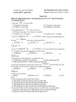 ĐỀ THI KHẢO SÁT CHẤT LƯỢNG Vật Lý 12 - Mã đề: 592 doc