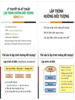 Lý thuyết và kỹ thuật lập trình hướng đối tượng bằng C++ ppsx