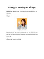 Làm đẹp da nhờ uống sữa mỗi ngày docx