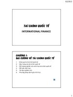 Bài giảng tài chính quốc tế INTERNATIONAL FINANCE