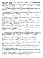 TUYỂN CHỌN CÁC BÀI TẬP TRẮC NGHIỆM TRONG CÁC BỘ ĐỀ TUYỂN SINH ĐẠI HỌC VÀ LUYỆN THI TỐT NGHIỆP docx