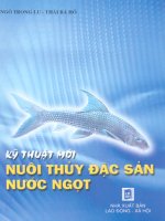 Kỹ thuật mới nuôi thủy đặc sản nước ngọt part 1 ppt