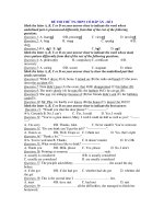 ĐỀ THI THỬ TN-THPT CÓ ĐÁP ÁN - Đề 2 potx