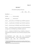 MẪU HỢP ĐỒNG (Cho hình thức hợp đồng theo thời gian) ppsx