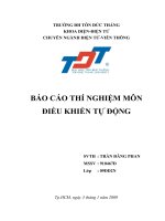 BÁO CÁO THÍ NGHIỆM MÔN ĐIỀU KHIỂN TỰ ĐỘNG doc