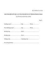 MẪU BẢNG TỔNG HỢP NGUYÊN LIỆU, VẬT TƯ ĐÃ SỬ DỤNG ĐỂ SẢN XUẤT THÀNH SẢN PHẨM XUẤT KHẨU (Quy đổi từ lượng sản phẩm đã thực xuất khẩu) ppsx