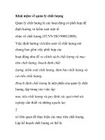 Khái niệm về quản lý chất lượng doc