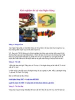 Kinh nghiệm thi cử vào Ngân Hàng docx