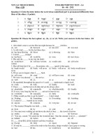 ENGLISH WRITTEN TEST – 1st 06 – 06 – 2011 pot