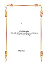 Đè tài : Phân tích chiến lược kinh doanh của siêu thịị Big C pptx