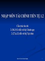 Nhập môn tài chính tiền tệ - Chương 1 ppt