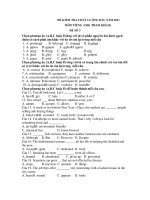 ĐỀ KIỂM TRA CHẤT LƯỢNG ĐẦU NĂM 2011 MÔN TIẾNG ANH( THAM KHẢO) ĐỀ SỐ 3 ppsx