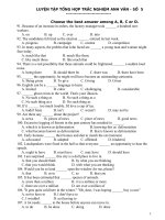 LUYỆN TẬP TỔNG HỢP TRẮC NGHIỆM ANH VĂN - SỐ 5 pdf