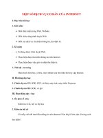 Giáo án Tin Học lớp 10: MỘT SỐ DỊCH VỤ CƠ BẢN CỦA INTERNET doc