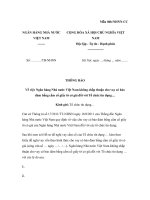 MẪU THÔNG BÁO Về việc Ngân hàng Nhà nước Việt Nam không chấp thuận cho vay có bảo đảm bằng cầm cố giấy tờ có giá đối với Tổ chức tín dụng pot