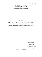 thực trạng thị trường chứng khoán việt nam và liên hệ thị trường chứng khoán thế giới