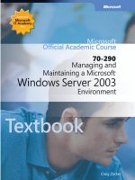 exam 70 290 managing and maintaining a microsoft windows server 2003 environment phần 1 pptx