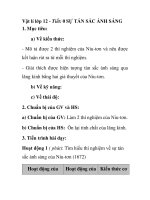 Vật lí lớp 12 - Tiết: 0 SỰ TÁN SẮC ÁNH SÁNG pptx