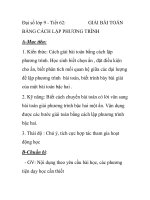 Đại số lớp 9 - Tiết 62: GIẢI BÀI TOÁN BẰNG CÁCH LẬP PHƯƠNG TRÌNH pps