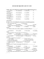 ĐỀ THI THỬ HKII MÔN ANH VĂN - ĐỀ 5 pps