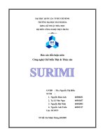 Công nghệ chế biến thịt và thủy sản surimi