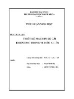 THIẾT KẾ MẠCH IN ĐỂ CẢI THIỆN EMC TRONG VI ĐIỀU KHIỂN