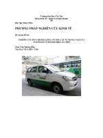 ĐỀ TÀI : NGHIÊN CỨU MỨC ĐỘ HÀI LÒNG VỀ NHU CẦU SỬ DỤNG TAXI CỦA NGƯỜI DÂN Ở THÀNH PHỐ CẦN THƠ pot