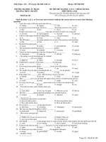 ĐỀ THI THỬ ĐẠI HỌC LẦN 4 - THÁNG 04/ 2011 MÔN TIẾNG ANH ppt