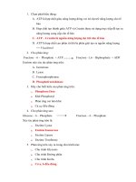 Trắc nghiệm hoá sinh - polysaccharide pot