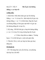 Đại số 9 - Tiết 27 Hệ số góc của đường thẳng y= ax+b(a 0) pps