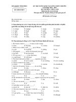 KỲ THI TUYỂN SINH VÀO LỚP 10 THPT CHUYÊN NĂM HỌC 2011 - 2012 ĐỀ THI MÔN: TIẾNG ANH potx