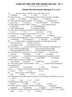 LUYỆN TẬP TỔNG HỢP TRẮC NGHIỆM ANH VĂN - SỐ 6 docx