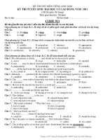 ĐỀ THI THỬ MÔN TIẾNG ANH 24/06 - CODE 911 docx