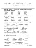 ĐỀ THI THỬ ĐẠI HỌC NĂM 2011 LẦN 2 ĐỀ THI MÔN: TIẾNG ANH - Mã đề 10 docx