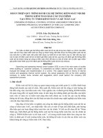 HOÀN THIỆN QUY TRÌNH ĐÁNH GIÁ HỆ THỐNG KIỂM SOÁT NỘI BỘ TRONG KIỂM TOÁN BÁO CÁO TÀI CHÍNH TẠI CÔNG TY TNHH KIỂM TOÁN VÀ KẾ TOÁN AAC docx