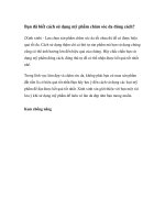 Bạn đã biết cách sử dụng mỹ phẩm chăm sóc da đúng cách? pps