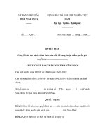 MẪU QUYẾT ĐỊNH Công bố thủ tục hành chính được sửa đổi, bổ sung thuộc thẩm quyền giải quyết của ………………………. potx