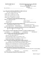 Đề thi thi thử đại học lần II năm học 2010-2011 Môn: Tiếng Anh - Mã đề 121 ppsx