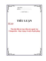 TIỂU LUẬN: SỬ DỤNG MÔ HÌNH ARCH VÀ GARCH ĐỂ PHÂN TÍCH VÀ DỰ BÁO VỀ GIÁ CỔ PHIẾU TRÊN THỊ TRƯỜNG CHỨNG KHOÁN VIỆT NAM docx