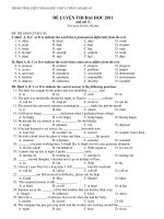 ĐỀ LUYỆN THI ĐẠI HỌC 2011 (ĐỀ SỐ 7) pps