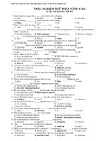 TRẮC NGHIỆM NGỮ PHÁP NÂNG CAO LUYỆN THI ĐẠI HỌC KHỐI D potx