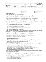 Đề kiểm tra HK I Môn: Lý 12 – Cơ bản pdf