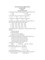 ĐỀ THI THỬ TRẮC NGHIỆM ĐẠI HỌC MÔN HÓA HỌC ĐỀ SỐ 30 ppsx