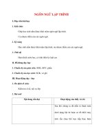 Giáo án Tin Học lớp 10: NGÔN NGỮ LẬP TRÌNH docx