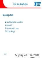 Ngôn ngữ lập trình 3 - Cấu trúc quyết định doc