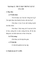 Vật lí lớp 12 - Tiết 17: ĐẶC TRƯNG VẬT LÍ CỦA ÂM pdf