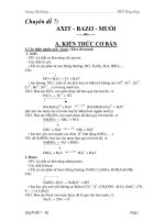 Chuyên đề 7: AXIT - BAZƠ - MUỐI pps